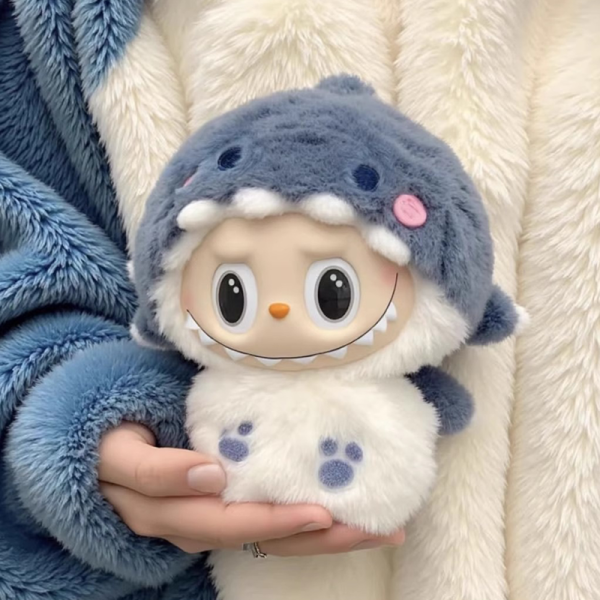 Labubu "Little Shark" Plush Jacket - Cute Doll Outerwear (17cm)