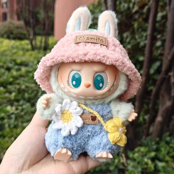 Labubu "Spring Fields" Outfit Set - Fits Gen 2 Macaron Sitting Dolls (17cm)